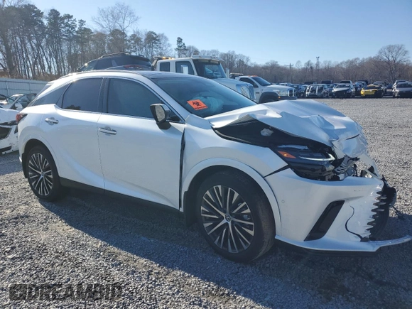 2023 Lexus RX with VIN 2T2BAMBA2PC019597, listed as a Copart auction lot 37910124 with 2,612 mi miles and Salvage Title. Bid and sale history available at carsss.com. Image 4.