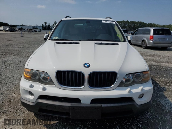 2005 BMW X5 3.0i with VIN 5UXFA13545LY18548, listed as a Copart auction lot 72833354 with 128,025 mi miles and Salvage Title. Bid and sale history available at carsss.com. Image 5.