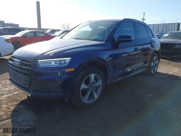 2020 Audi Q5 Premium with VIN WA1ANAFYXL2115457, listed as a IAAI auction lot 41441322 with 72,395 mi miles. Bid and sale history available at carsss.com. Image 2.