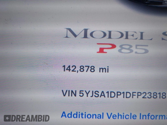 2013 Tesla Model S Performance с VIN 5YJSA1DP1DFP23818, выставлен на аукционе IAAI как лот 42594561 с пробегом 142 878 миль миль и . История ставок и продаж доступна на DreamBid. Изображение 15.