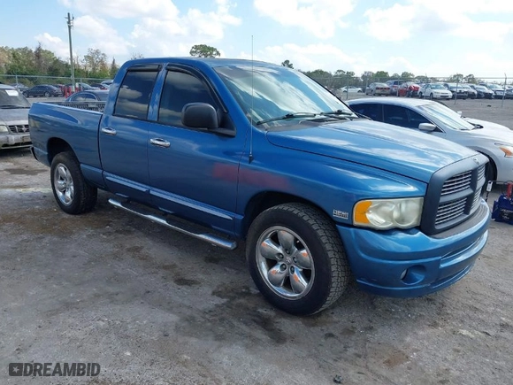 2005 Dodge Ram 1500 SLT with VIN 1D7HA18D95S210076, listed as a IAAI auction lot 41568383 with 239,634 mi miles. Bid and sale history available at carsss.com. Image 1.