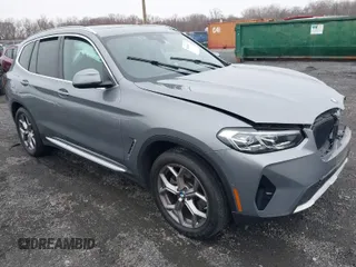 2023 BMW X3 xDrive30i with VIN 5UX53DP09P9N79424, listed as a IAAI auction lot 41548937 with 23,528 mi miles. Bid and sale history available at carsss.com. Image 1.