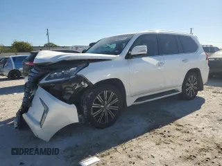 2018 Lexus LX with VIN JTJHY7AXXJ4281909, listed as a Copart auction lot 80891544 with 109,892 mi miles and Salvage Title. Bid and sale history available at carsss.com. Image 1.