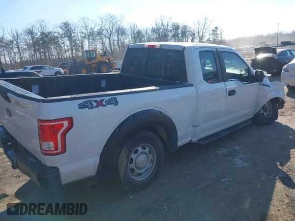 2017 Ford F-150 XL with VIN 1FTEX1E84HFB03694, listed as a IAAI auction lot 41388809 with 217,498 mi miles. Bid and sale history available at carsss.com. Image 4.