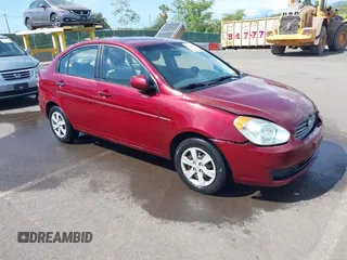 2010 Hyundai Accent GLS with VIN KMHCN4AC4AU485148, listed as a IAAI auction lot 41528392 with 133,680 mi miles. Bid and sale history available at carsss.com. Image 1.