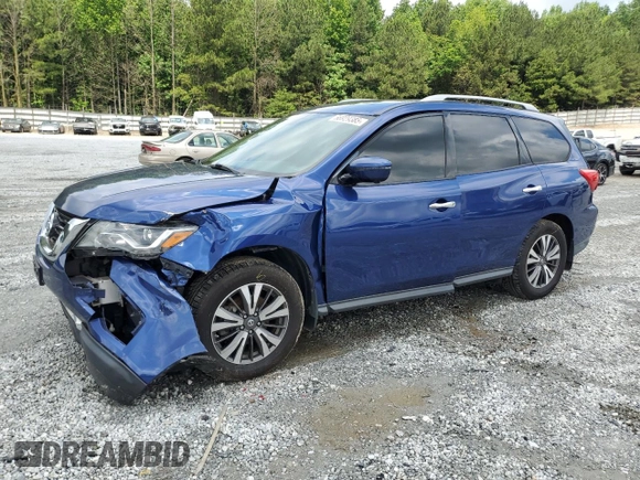 2017 Nissan Pathfinder SL z VIN 5N1DR2MM6HC677396, wystawiony jako Copart lot #56929385 z przebiegiem 93 867 mil mil oraz Szkoda całkowita • Salvage title. Historia ofert i sprzedaży dostępna na DreamBid. Obrazek 1.