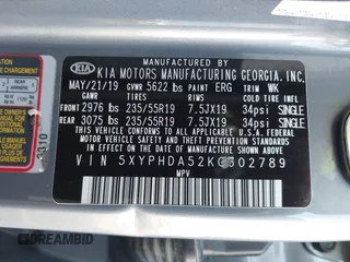 2019 Kia Sorento EX with VIN 5XYPHDA52KG602789, listed as a IAAI auction lot 42298064 with 78,829 mi miles and . Bid and sale history available at DreamBid. Image 9.