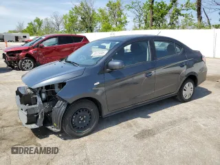2024 Mitsubishi Mirage ES z VIN ML32FUFJ2RHF09168, wystawiony jako Copart lot #53473395 z przebiegiem 16 520 mil mil oraz Szkoda całkowita • Salvage title. Historia ofert i sprzedaży dostępna na DreamBid. Obrazek 1.