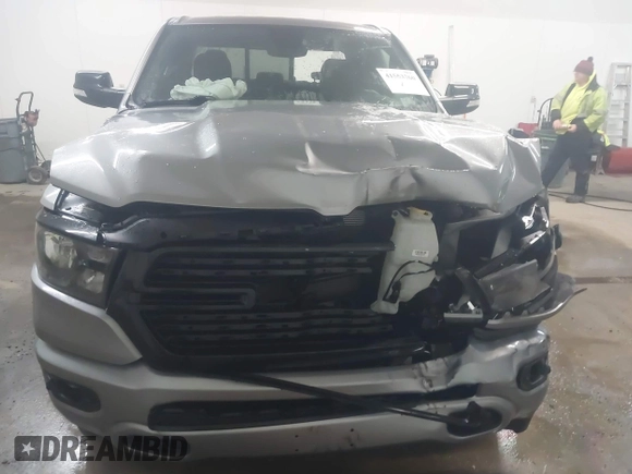 2021 Ram 1500 Big Horn with VIN 1C6SRFBT5MN741351, listed as a IAAI auction lot 41553760 with 56,996 mi miles. Bid and sale history available at carsss.com. Image 13.