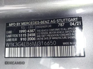 2021 Mercedes-Benz A 220 z VIN W1K3G4EB6MJ316650, wystawiony jako IAAI lot #42099393 z przebiegiem 27 510 mil mil oraz . Historia ofert i sprzedaży dostępna na DreamBid. Obrazek 9.