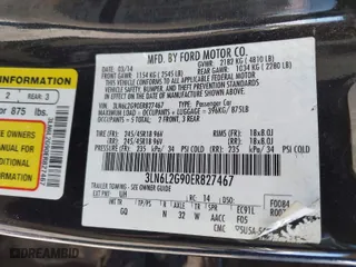 2014 Lincoln MKZ with VIN 3LN6L2G90ER827467, listed as a IAAI auction lot 41938478 with 208,320 mi miles. Bid and sale history available at carsss.com. Image 9.
