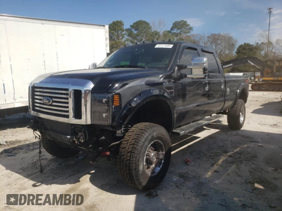 2010 Ford F-350 XL with VIN 1FTWW3BR8AEB39898, listed as a Copart auction lot 43121685 with 249,799 mi miles and Salvage title. Bid and sale history available at DreamBid. Image 1.