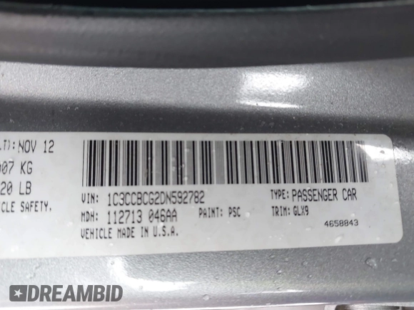 2013 Chrysler 200 Limited with VIN 1C3CCBCG2DN592782, listed as a IAAI auction lot 41471739 with 103,079 mi miles and . Bid and sale history available at DreamBid. Image 9.