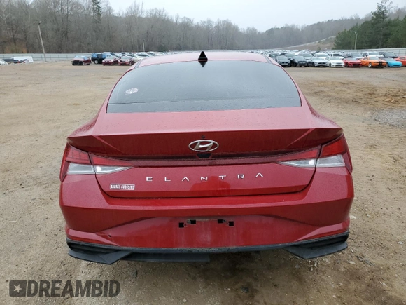 2021 Hyundai Elantra SEL with VIN KMHLM4AG2MU066130, listed as a Copart auction lot 49107105 with 75,438 mi miles and Salvage Title. Bid and sale history available at carsss.com. Image 6.
