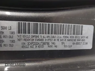 2018 Dodge Journey Crossroad with VIN 3C4PDDGG4JT388786, listed as a IAAI auction lot 40948539 with 122,449 mi miles. Bid and sale history available at carsss.com. Image 9.