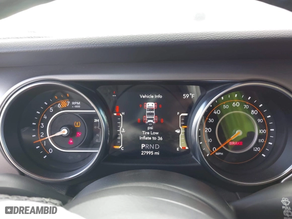 2020 Jeep Wrangler Unlimited Sport Altitude with VIN 1C4HJXDN4LW345855, listed as a IAAI auction lot 41550171 with 27,995 mi miles. Bid and sale history available at carsss.com. Image 7.