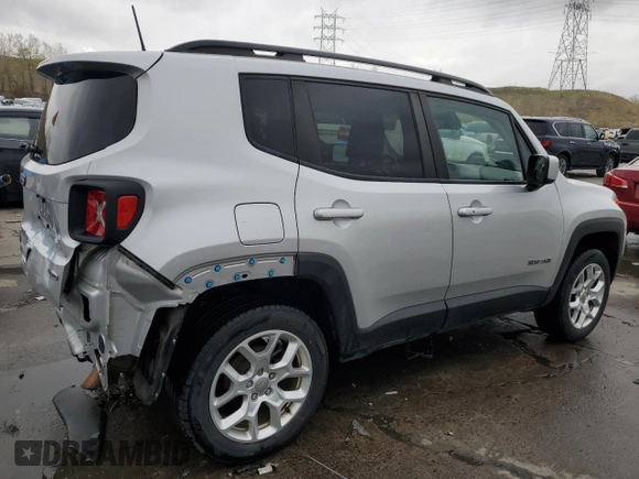 2018 Jeep Renegade Latitude with VIN ZACCJBBB9JPH04066, listed as a Copart auction lot 54271945 with 153,372 mi miles and Salvage Title. Bid and sale history available at carsss.com. Image 3.