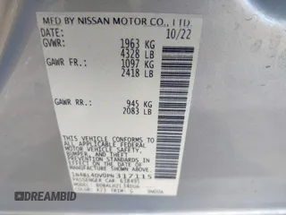 2023 Nissan Altima 2.5 SV with VIN 1N4BL4DV0PN317115, listed as a IAAI auction lot 42126485 with 52,481 mi miles. Bid and sale history available at carsss.com. Image 9.
