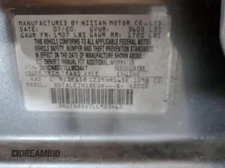 2020 Nissan Versa S with VIN 3N1CN8DV7LL903467, listed as a Copart auction lot 61682215 with 71,340 mi miles and Salvage title. Bid and sale history available at DreamBid. Image 13.