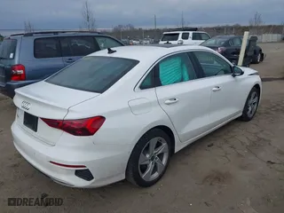2023 Audi A3 Premium with VIN WAUAUDGY1PA045946, listed as a IAAI auction lot 41661380 with 34,259 mi miles. Bid and sale history available at carsss.com. Image 4.