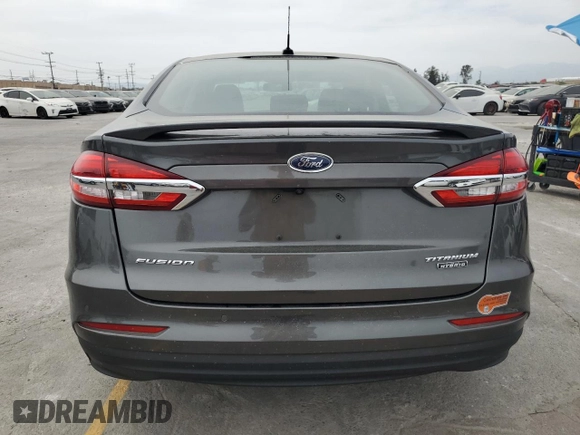 2020 Ford Fusion Titanium with VIN 3FA6P0SU4LR132467, listed as a Copart auction lot 58848425 with 39,823 mi miles and Salvage title. Bid and sale history available at DreamBid. Image 6.