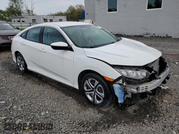 2018 Honda Civic LX with VIN 2HGFC2F55JH597340, listed as a Copart auction lot 53557495 with 8,232 mi miles and Salvage Title. Bid and sale history available at DreamBid. Image 4.