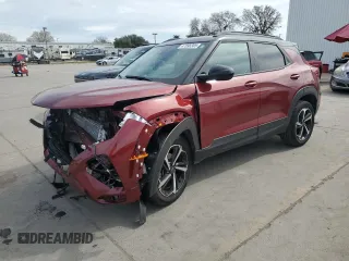2023 Chevrolet TrailBlazer RS with VIN KL79MTSLXPB069701, listed as a Copart auction lot 47890305 with 16,539 mi miles and Salvage Title. Bid and sale history available at DreamBid. Image 1.