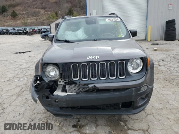 2017 Jeep Renegade Latitude with VIN ZACCJBBB6HPF30337, listed as a Copart auction lot 46453805 with 132,095 mi miles and Salvage Title. Bid and sale history available at carsss.com. Image 5.