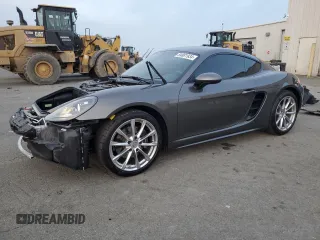 2021 Porsche 718 Cayman with VIN WP0AA2A80MS260202, listed as a Copart auction lot 84881934 with 18,264 mi miles and Salvage Title. Bid and sale history available at DreamBid. Image 1.