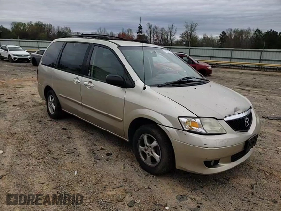 2002 Mazda MPV LX with VIN JM3LW28J120310009, listed as a Copart auction lot 51272115 with 98,847 mi miles and Salvage title. Bid and sale history available at DreamBid. Image 12.