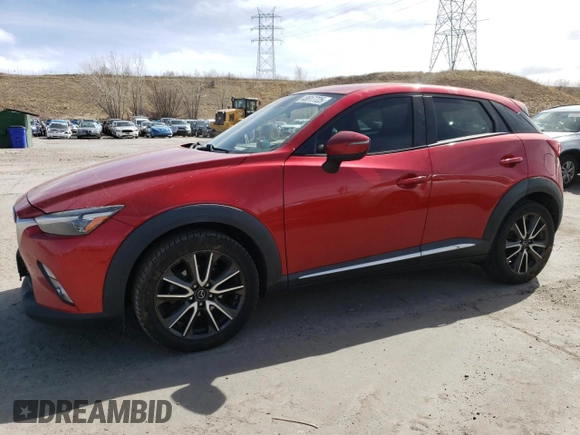 2017 Mazda CX-3 Grand Touring z VIN JM1DKFD74H0167026, wystawiony jako Copart lot #48817725 z przebiegiem 84 053 mil mil oraz Szkody całkowita. Historia ofert i sprzedaży dostępna na DreamBid. Obrazek 1.