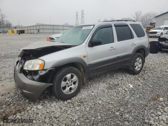 2003 Mazda Tribute LX with VIN 4F2YZ94113KM55268, listed as a Copart auction lot 45026945 with 244,366 mi miles and Salvage Title. Bid and sale history available at carsss.com. Image 1.