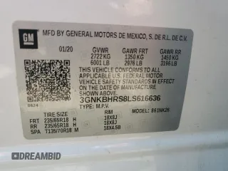 2020 Chevrolet Blazer LT with VIN 3GNKBHRS8LS616636, listed as a Copart auction lot 56237955 with 115,118 mi miles and Non repairable. Bid and sale history available at DreamBid. Image 14.