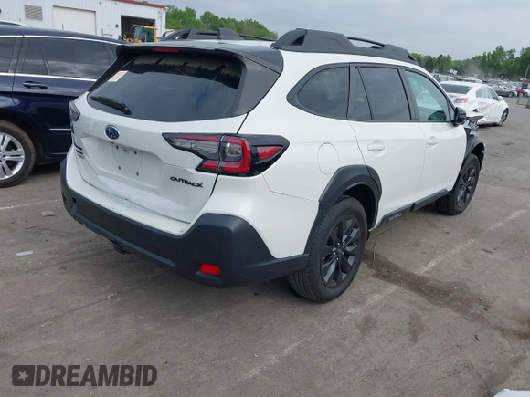 2023 Subaru Outback Onyx with VIN 4S4BTALC5P3195285, listed as a IAAI auction lot 42006352 with 24,222 mi miles and . Bid and sale history available at DreamBid. Image 4.
