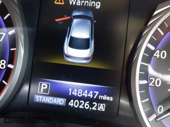 2015 Infiniti Q50 Sport with VIN JN1BV7AP9FM345496, listed as a IAAI auction lot 42700881 with 148,447 mi miles and . Bid and sale history available at DreamBid. Image 14.