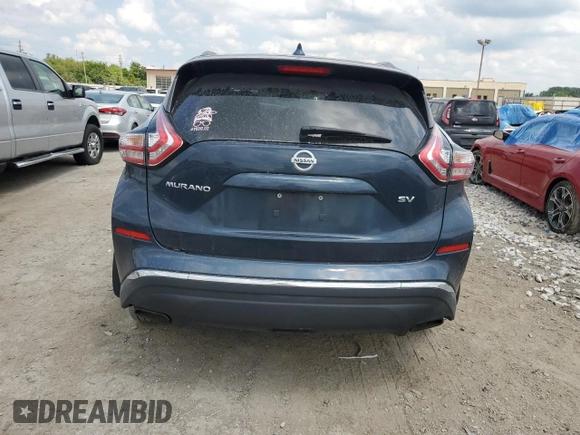 2017 Nissan Murano SV with VIN 5N1AZ2MG9HN115283, listed as a Copart auction lot 63035814 with 129,018 mi miles and Salvage Title. Bid and sale history available at carsss.com. Image 6.