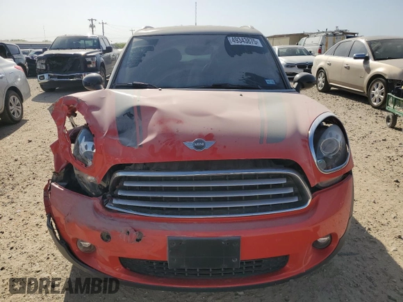 2012 MINI Countryman z VIN WMWZB3C59CWM05511, wystawiony jako Copart lot #49343875 z przebiegiem 29 945 mil mil oraz Szkoda całkowita • Salvage title. Historia ofert i sprzedaży dostępna na DreamBid. Obrazek 5.