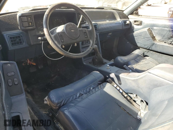 1987 Ford Mustang with VIN 1FABP40E6HF228235, listed as a Copart auction lot 76833284 with 95,222 mi miles and Salvage title. Bid and sale history available at DreamBid. Image 8.