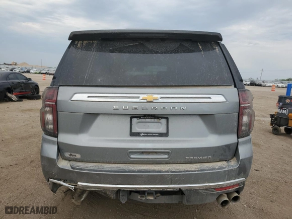 2024 Chevrolet Suburban Premier with VIN 1GNSKFKD5RR220031, listed as a Copart auction lot 70828094 with 8,410 mi miles and Salvage Title. Bid and sale history available at carsss.com. Image 6.