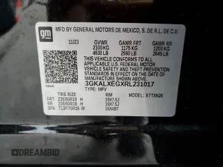2024 GMC Terrain Denali with VIN 3GKALXEGXRL231017, listed as a Copart auction lot 86721694 with 2,232 mi miles and Salvage Title. Bid and sale history available at carsss.com. Image 12.