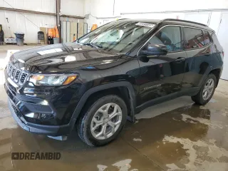 2024 Jeep Compass Latitude with VIN 3C4NJDBNXRT148045, listed as a Copart auction lot 48223145 with 12,046 mi miles and Clean Title. Bid and sale history available at carsss.com. Image 1.