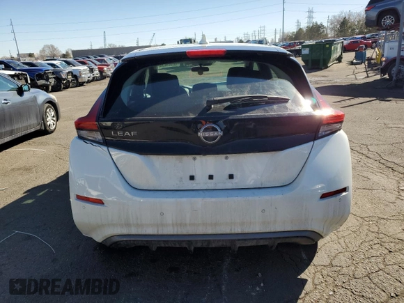 2025 Nissan LEAF S with VIN 1N4AZ1BV0SC557877, listed as a Copart auction lot 46803635 with 5,304 mi miles and Salvage Title. Bid and sale history available at carsss.com. Image 6.