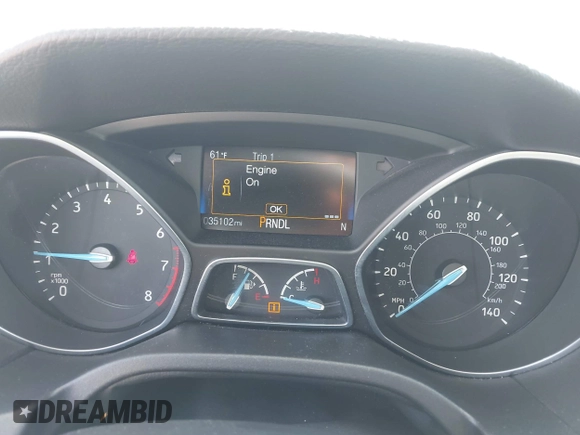 2017 Ford Focus SE with VIN 1FADP3F29HL229459, listed as a IAAI auction lot 42183686 with 35,102 mi miles and . Bid and sale history available at DreamBid. Image 7.