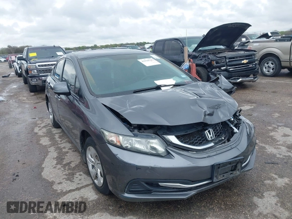2013 Honda Civic LX with VIN 2HGFB2F53DH594735, listed as a IAAI auction lot 41910115 with Not Provided miles and . Bid and sale history available at DreamBid. Image 1.