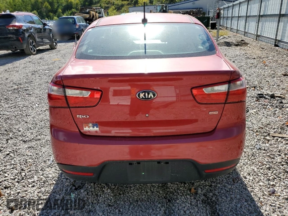2014 Kia Rio LX with VIN KNADM4A37E6356601, listed as a Copart auction lot 71753504 with 166,142 mi miles and Salvage Title. Bid and sale history available at DreamBid. Image 6.