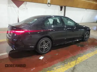 2024 Mercedes-Benz C 300 with VIN W1KAF4HB0RR219264, listed as a Copart auction lot 48209655 with 756 mi miles and Salvage Title. Bid and sale history available at DreamBid. Image 3.
