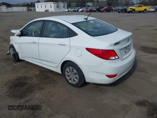 2016 Hyundai Accent SE with VIN KMHCT4AE2GU105708, listed as a IAAI auction lot 41886856 with 146,800 mi miles. Bid and sale history available at carsss.com. Image 3.