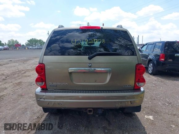 2006 Dodge Durango Limited with VIN 1D8HB58216F145958, listed as a IAAI auction lot 42192778 with 292,974 mi miles and . Bid and sale history available at DreamBid. Image 17.