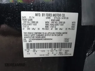 2014 Ford Explorer z VIN 1FM5K8B80EGB50654, wystawiony jako IAAI lot #42564819 z przebiegiem 175 589 mil mil oraz . Historia ofert i sprzedaży dostępna na DreamBid. Obrazek 9.