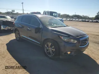 2013 Infiniti JX35 with VIN 5N1AL0MNXDC321819, listed as a Copart auction lot 74062434 with 125,483 mi miles and Salvage Title. Bid and sale history available at carsss.com. Image 4.